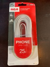 PHONE LINE CORD 25 feet connect phone to phone outlet RCA TP243WHR