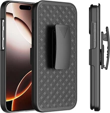 For iPhone 17/17 Pro/Air/17 Pro Max Belt Clip Holster Case with Kickstand Cover