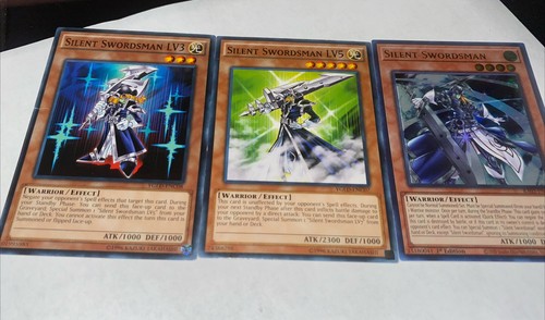 Yugioh Silent Swordsman LV3 Lv5 & Ur Common Set DPRP YGLD ,ra02 Price Drop - Picture 2 of 4