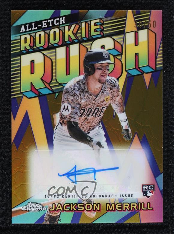 2024 Topps Chrome Update Gold Refractor 38/50 Jackson Merrill Rookie Auto RC