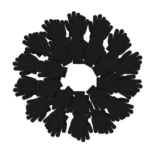 24 Pairs Kids Winter Magic Gloves, Thermal Soft Stretchy for Boys Girls, Chil...
