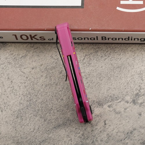 VIP Link for nikonsta-86 D2 Steel Blade Pink Donut G10 Handle Titanium Coated - Picture 14 of 20