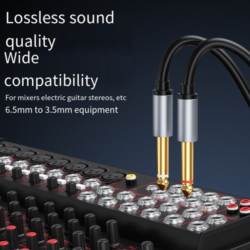3.5mm To 6.5mm TRS Cable Double 6.5mm TRS Aluminum Alloy Grey Color Design - Bild 3 von 9