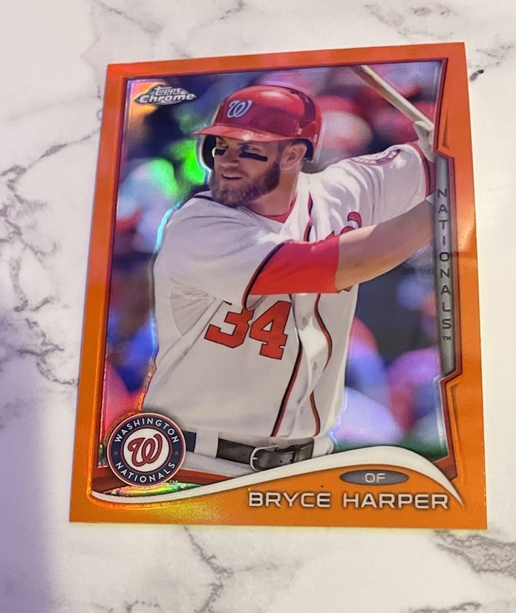 BRYCE HARPER 2014 Topps Chrome - NATIONALS  #150 Orange Refractor PHILLIES