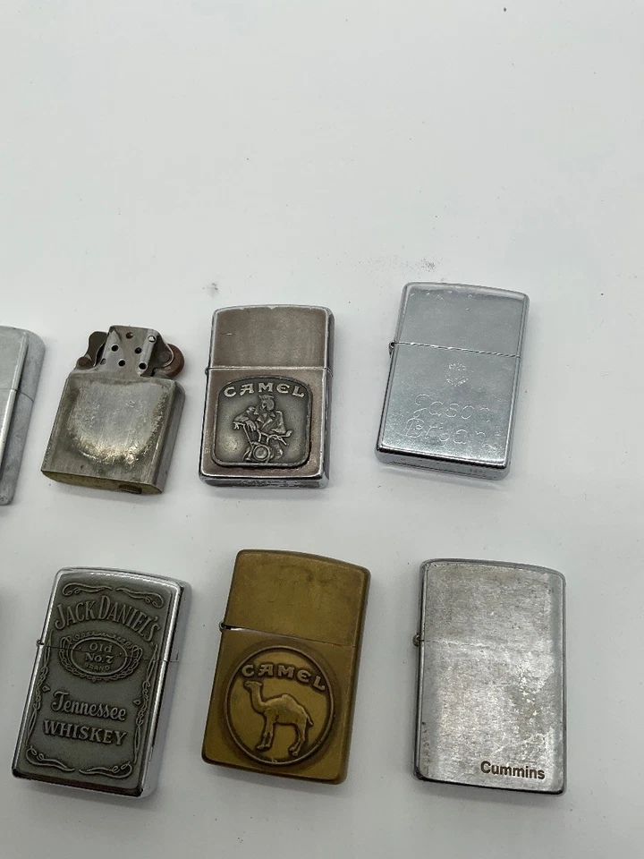 Lote de 10 encendedores Zippo Jack Daniel's Camel Cummins de metal coleccionable Foto 2 de 4