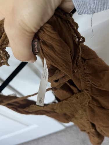 Free People Brown V-Neck Racerback Lace Camisole - Picture 5 of 5