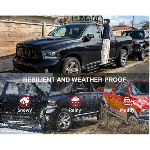 Drop Running Boards for 2007-2018 Jeep Wrangler JK 4 door Side Step Bars BLK - Picture 10 of 10