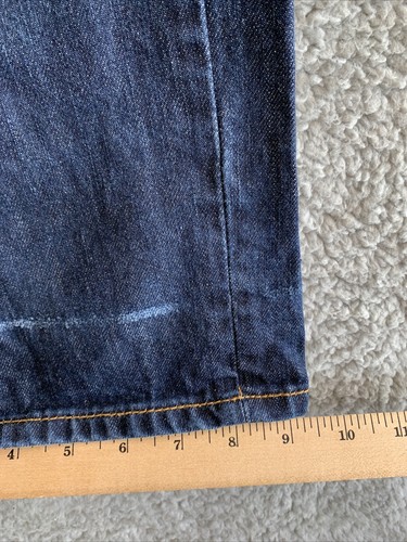 LRG Men's Denim Jeans 42x33 (40x32) Blue Relaxed Fit Straight Leg Dark Wash - Picture 6 of 16