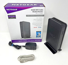 NETGEAR N300 WIFI Cable Modem Router C3000 802.11n DOCSIS 3.0 Pre-Owned Used