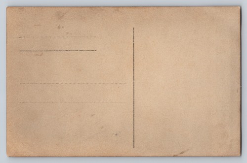 RPPC brick building street scene kids maggi Postcard Portrait Real Photo dog - Picture 2 of 2