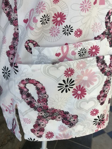 U A SCRUBS. Scrub Top Women's Size EXTRA SMALL. EUC Breast Cancer Awareness ๐ - Picture 9 of 9