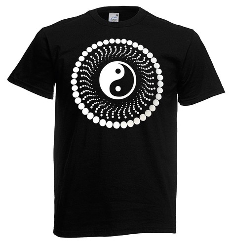 Camiseta para Hombre Yin & Yang LSD Ácido Trippy Diseño en Espiral Festival Rave Psy Trance - Imagen 1 de 9