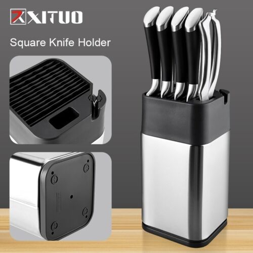 Kitchen Knife Holder Organizer Storage Rack Stand Household Tool Stainless Steel - Picture 11 of 24