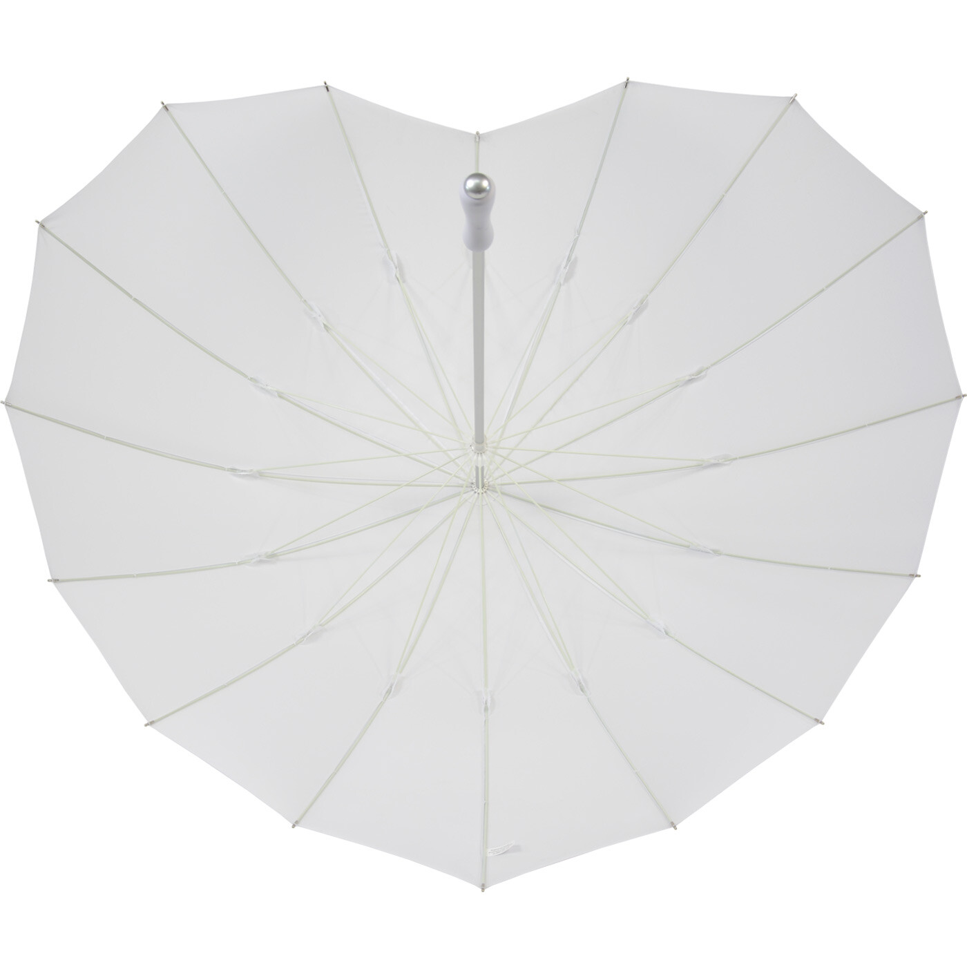 iX-brella Brautschirm Regenschirm Stockschirm XXL Hochzeit Herz weiß creme