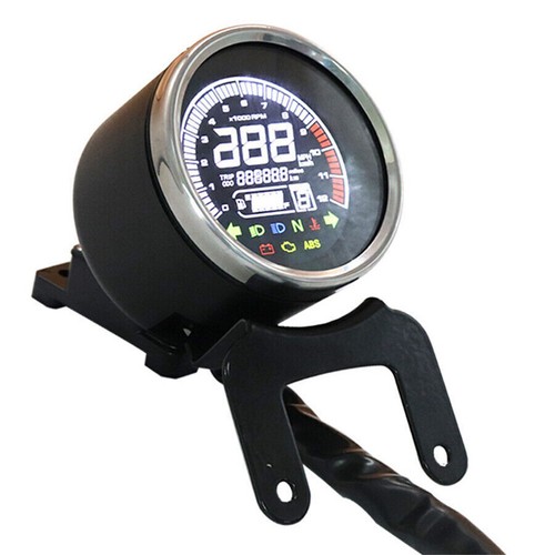 Digital LCD Motorcycle Odometer Speedometer Tachometer Gauge Meter Universal 12V - Picture 3 of 12