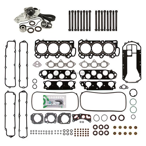 Head Gasket Set Timing Belt Kit Water Pump Fit 00-04 Acura Honda J32A1/2/3 - Picture 2 of 12