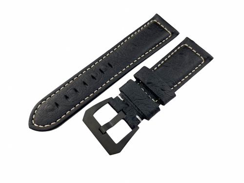 Correa de cuero genuino blanco negro para relojes PANERAI OFFICINE 22 24 26 mm - Imagen 9 de 9