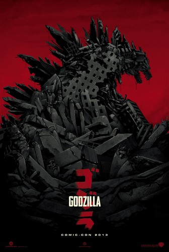 Kunstdruck 2014 Film Promo Poster "Godzilla" Wanddeko Sci-Fi Geschenk Klassiker - Bild 1 von 1