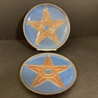 Vintage 2005 Montana Silversmiths Lifestyles 2 Iron Star Salad Plates 8 5/8"