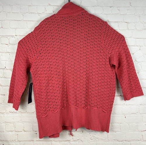 NWT Jones New York JNY Women's Open Cardigan Sweater Size 3XL Pink - Picture 6 of 7