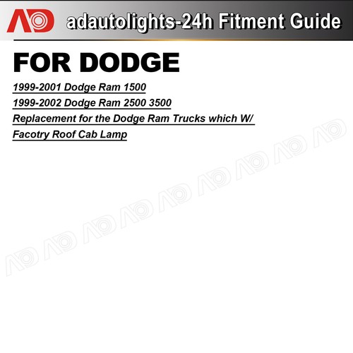 Luz de circulación LED transparente para Dodge Ram 1500 2500 3500 1999-2001 techo marcador - Imagen 8 de 14