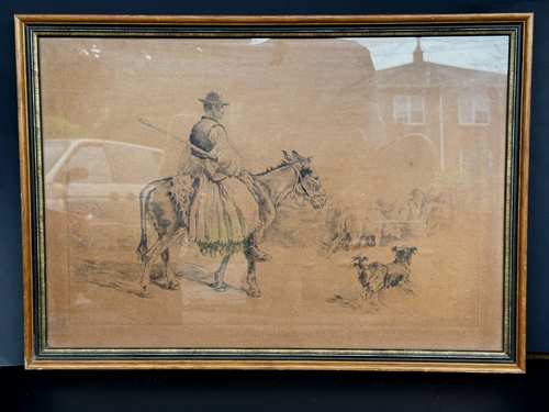 Print – Sancho Panza with Donkey & Dog from Don Quixote, Classic Artwork - Picture 2 of 3