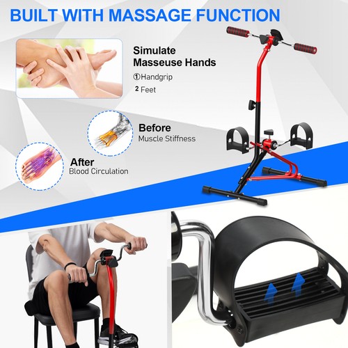 Hand Arm Leg Knee Peddler, Elderly Pedal Exercise Bike for Total Body Recovery - Picture 10 of 20