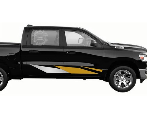 Racing Sport Stripe Graphics Sticker For Dodge Ram 1500 2500 Side Decals Vinyl - Picture 3 of 11