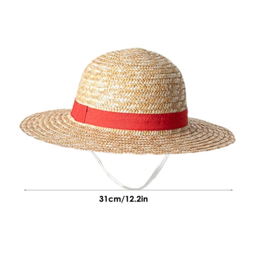 1pc Anime Luffy Straw Hat Men Women Fashion Summer Hat Cosplay Accessories 31cm - Picture 2 of 10