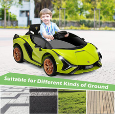 12V Licensed Lamborghini Sian Kids Ride On Car Remote Toddler Play Fun Children