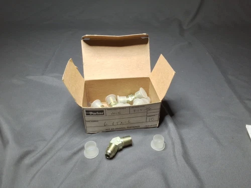 PARKER P/N: 6-VTX-S~male 45° elbow/3/8" o.d. x 1/4" NPTD Flare male-: QTY 6