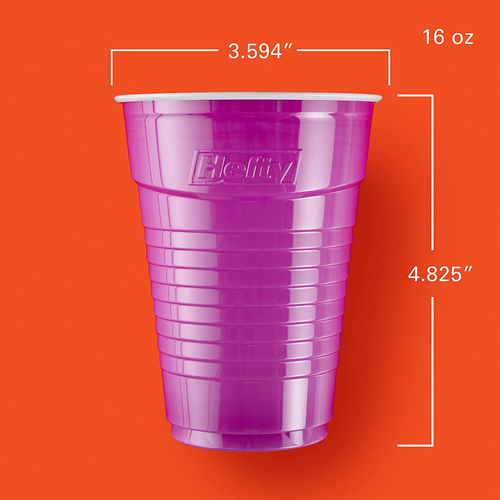 Party on Multicolor Disposable Party Cups, Disposable Plastic Cups in Orange,... - Picture 11 of 12