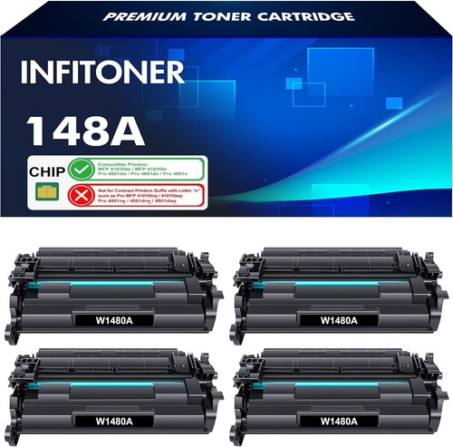 148A Toner Cartridge High Yield Black 4Pck with Chip rpl for HP 148A/X W148 - Bild 7 von 9