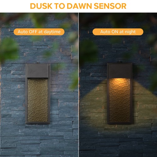 Modern Vintage LED Wall Mount Light Outdoor Waterproof W/Metal Shade Wall Sconce - Picture 8 of 11