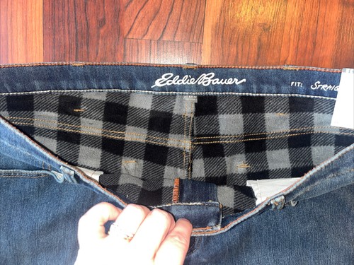 Eddie Bauer Fleece gefütterte Flex Jeans Neu mit Etikett Herren 42 x 32 gerade Passform dehnbar - Bild 3 von 5