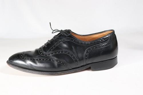 Zapatos de vestir Oxford de colección Johnston & Murphy de cuero negro con punta de ala talla 12 para hombre lg - Imagen 8 de 18