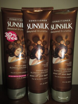 Lot of 3 sunsilk beyond brunette conditioner 9 oz
