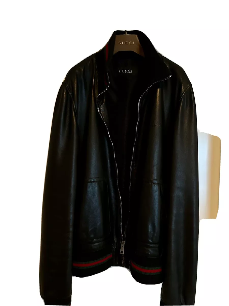 gucci leather jacket men