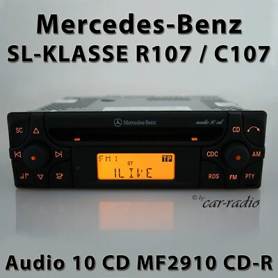 Original Mercedes Audio 10 CD MF2910 CD-R R107 Autoradio SL-Klasse C107 Radio - Bild 1 von 4