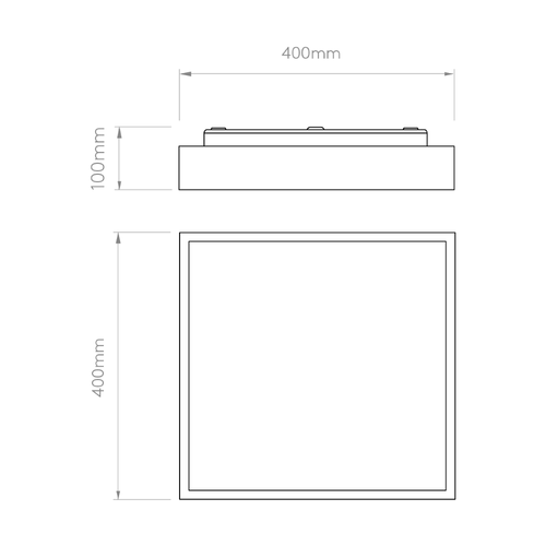 Astro 1169015 Taketa 400 LED Square Ceiling Light Flush Matt Nickel 400mm - Picture 3 of 3