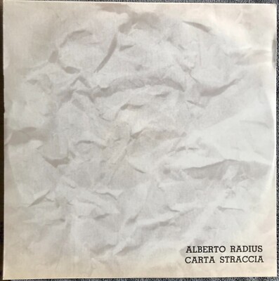 CARTA STRACCIA - ALBERTO RADIUS - LP CGD 20008 - 1977 - EX/EX CARTA STRACCIA - ALBERTO RADIUS - LP CGD 20008 - 1977 - EX/EX