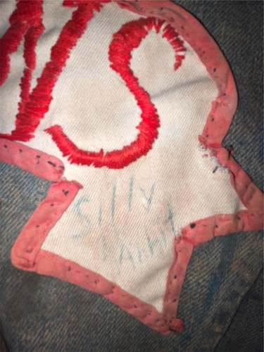 VTG 60S LEVIS BIG E DENIM BARONS TEXAS MOTORCYCLE CLUB BIKER VEST JEAN JACKET - Picture 14 of 15