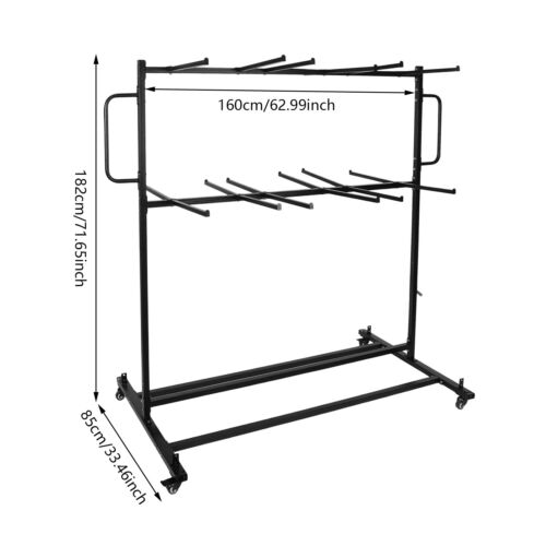84 Chairs Folding Chair Cart Heavy Duty Mobile Stackable Chair Table Dolly NEW - Picture 3 of 16