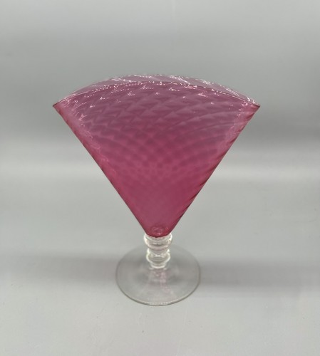 Steuben Gold Ruby Swirl Fan Vase - Picture 4 of 7