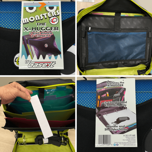 NWT Case-it Monsters Binder THE X-HUGGER 3 Ring Binder 2” Capacity laptop holder - Picture 10 of 12