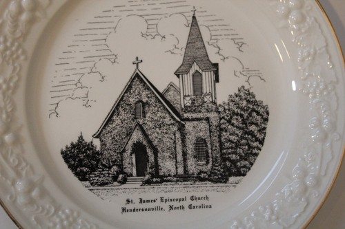 St. James Episcopal Church Hendersonville, North Carolina Commemorative Plate - Picture 3 of 4