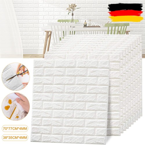10-50X 3D TAPETEN SELBSTKLEBEND STEINOPTIK WANDPANEELE ZIEGELSTEIN WANDAUFKLEBER - Bild 10 von 19