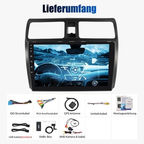 DAB+ 32G Android 13 Autoradio CarPlay Navi RDS +KAM Für Suzuki Swift III 2005-10 - Bild 13 von 14