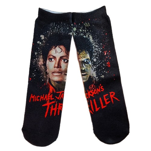 MJ Thriller Sublimation Socks, Michael Jackson Fans, Music Pop Artist Genius - Picture 2 of 3