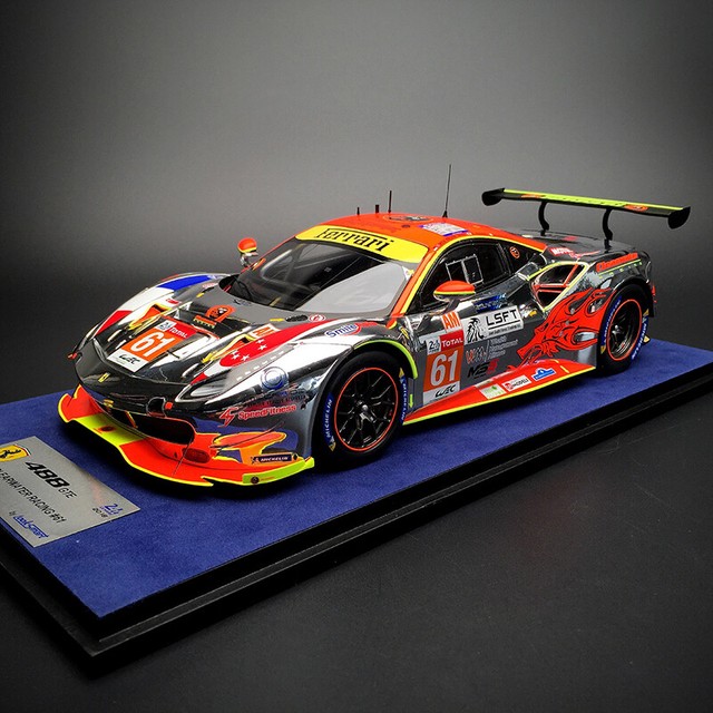 New 118 Looksmart Ferrari 488 Gte Car Model 61 Le Mans 2018 Clearwater Team
